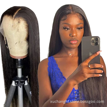 Wholesale Raw Cuticle Aligned virgin Brazilian hair Chinese Vendor 150% 200% water wave highlight color lace front wig hair